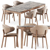 Holly chairs by Calligaris and Ziggy table by Porada 3DSMAX Model