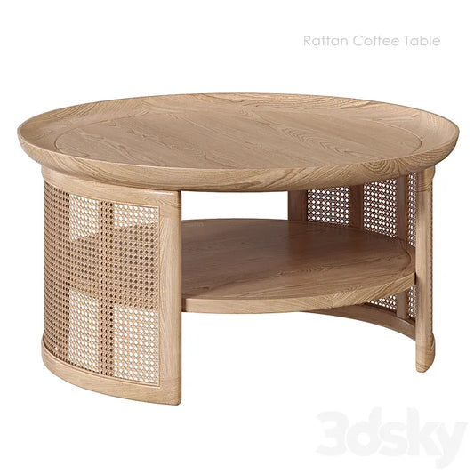 Homary Rattan coffee table 3DSMAX Model