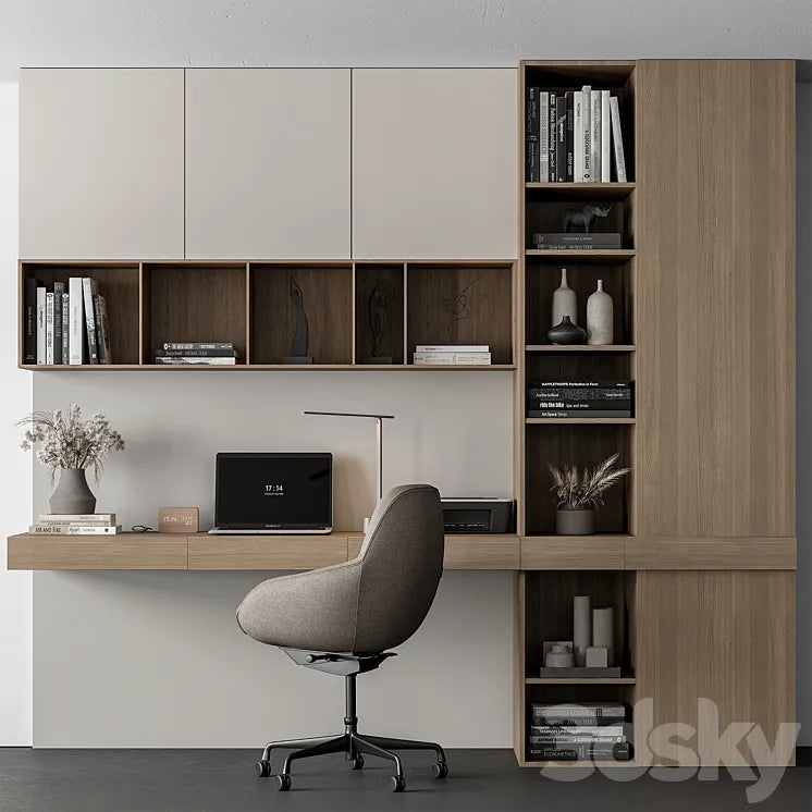 Home Office Set - Office Furniture 418 3DSMAX Model