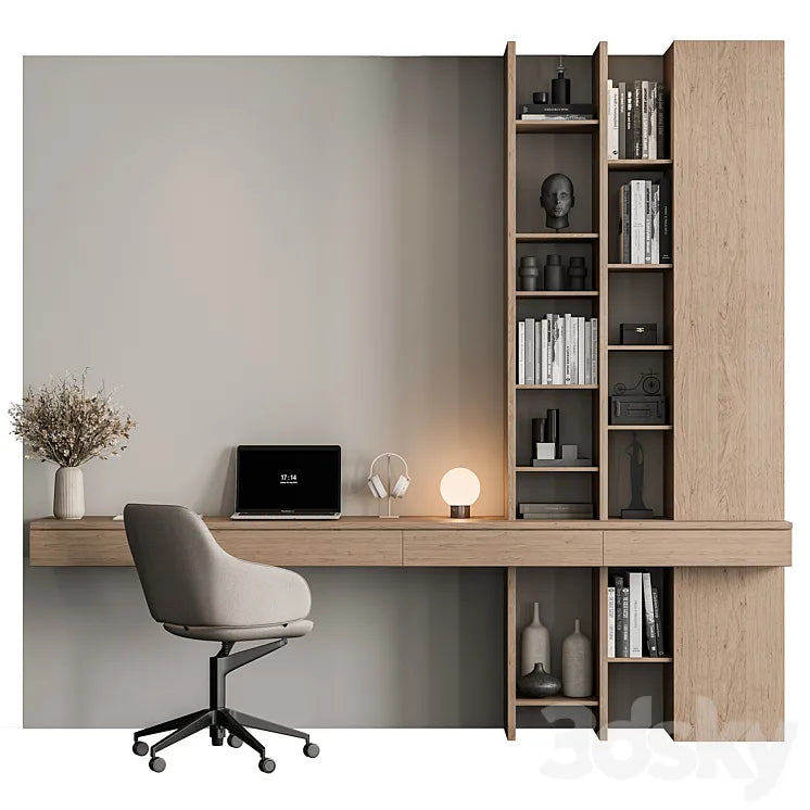 Home Office Set - Office Furniture 450 3DSMAX Model