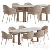 Hudkoff Lord table Stanley chair dining set 3DSMAX Model