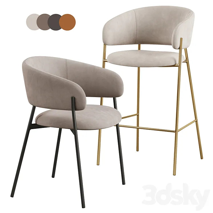 Hug Bar Stool 3DSMAX Model