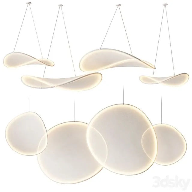 IIII 09 LED fabric pendant lamps 3dsMax Model