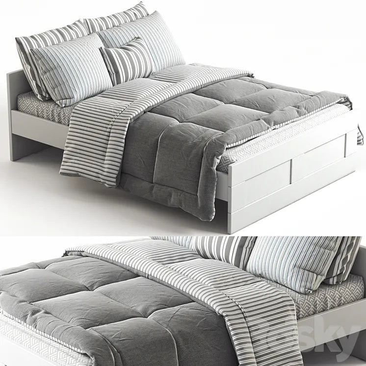 IKEA BRIMNES bed 3DSMAX Model