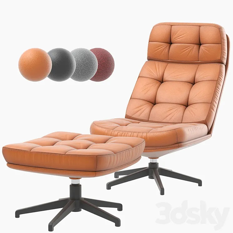 IKEA HAVBERG armchair and ottoman 3DSMAX Model