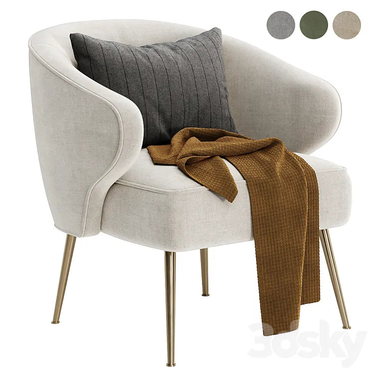 Insignares Upholstered Accent Chair 3DSMAX Model