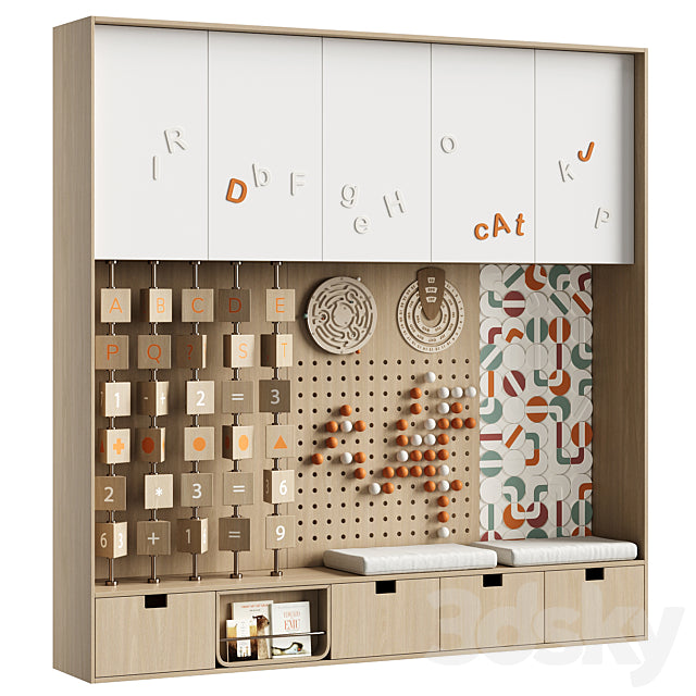 Interactive panel for children room 3ds Max