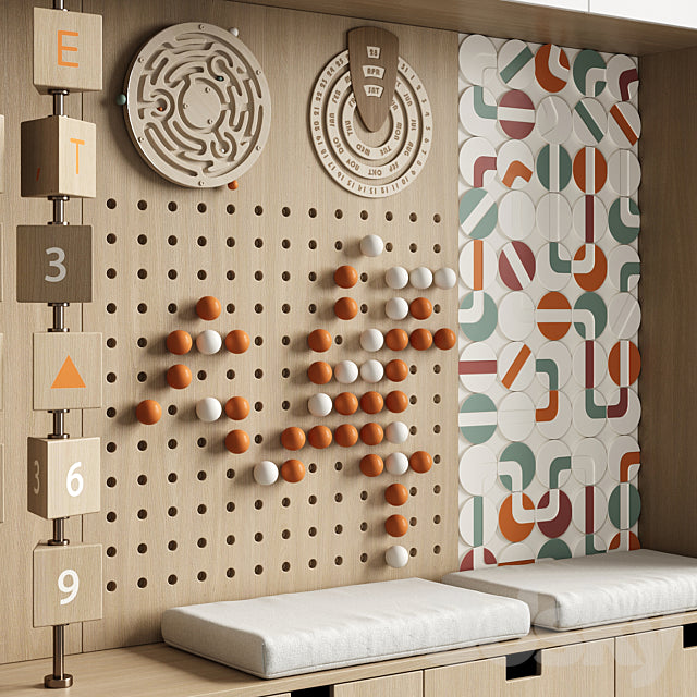 Interactive panel for children room 3ds Max