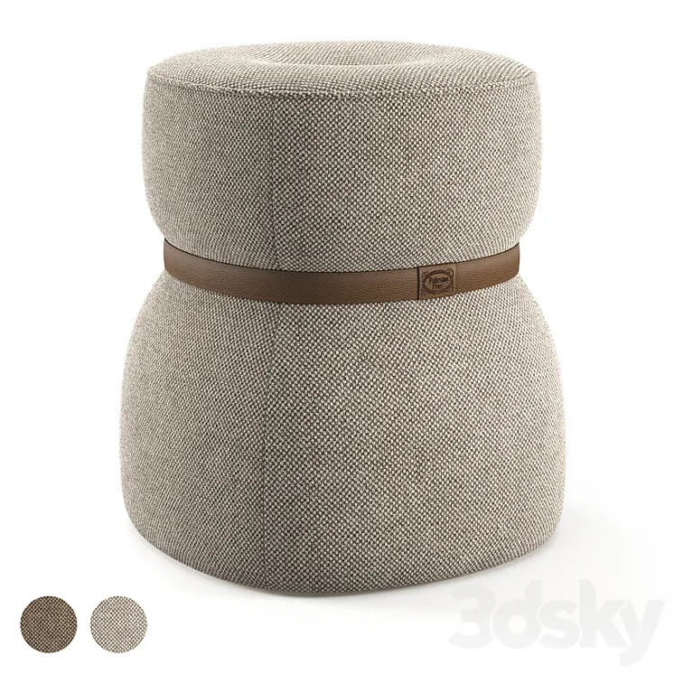 Italian pouf Leple Outdoor by Poltrona Frau 3DSMAX Model
