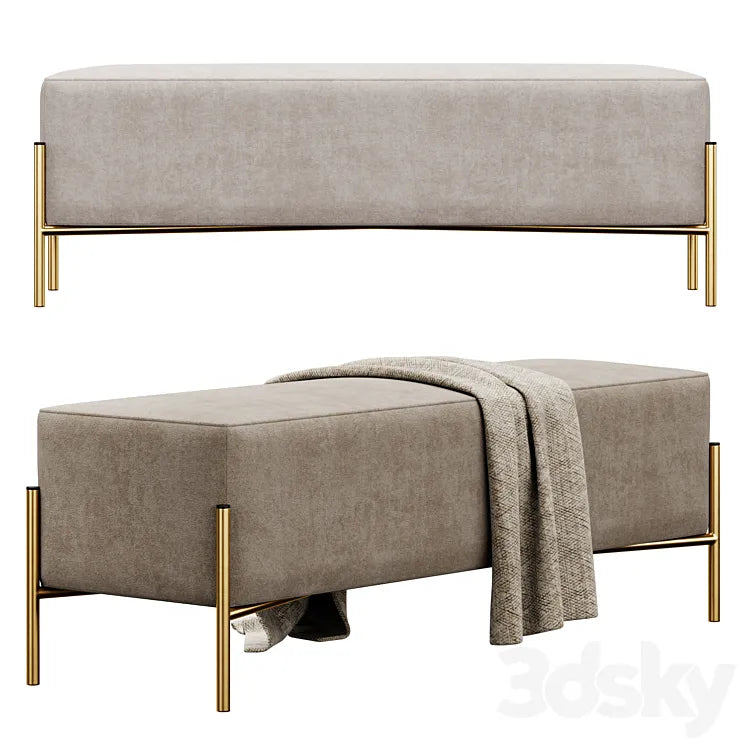 Ivor Upholstered Bench by Etta Avenue 3DSMAX Model