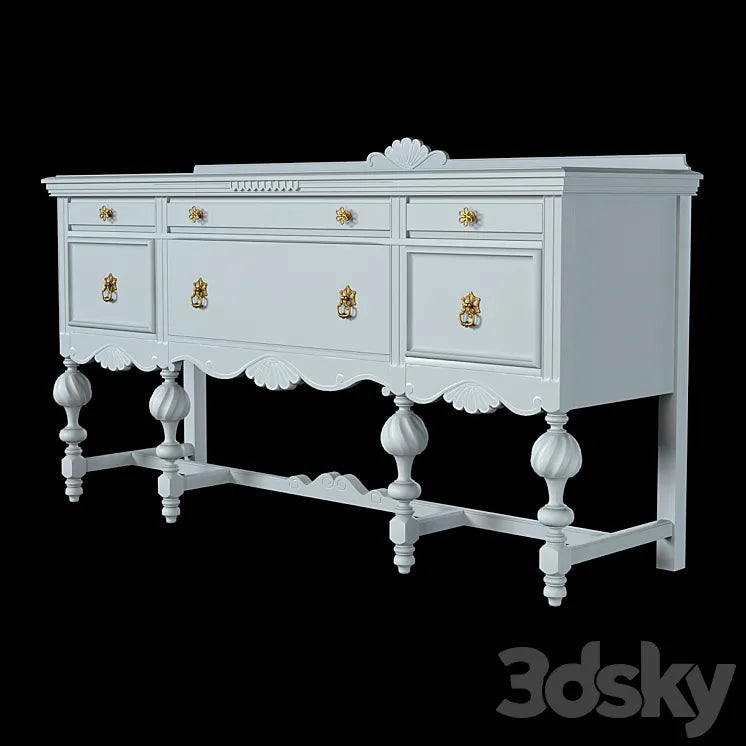 Jacobin style chest of drawers 3DSMAX Model