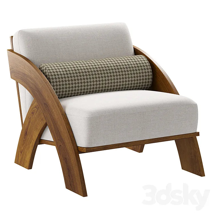 JecksonLoft upholstered wooden chair 3DSMAX Model