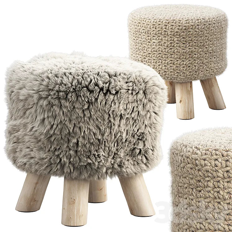 Joybird Yoli pouf (2 options) 3DSMAX Model