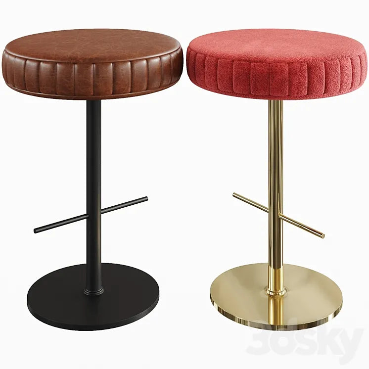 Juliettes Interiors Contemporary Italian Designer Leather Bar Stool JDA075 3DSMAX Model