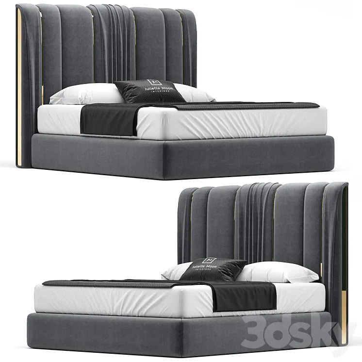 JuliettesInteriors Upholstered Bed 3DSMAX Model