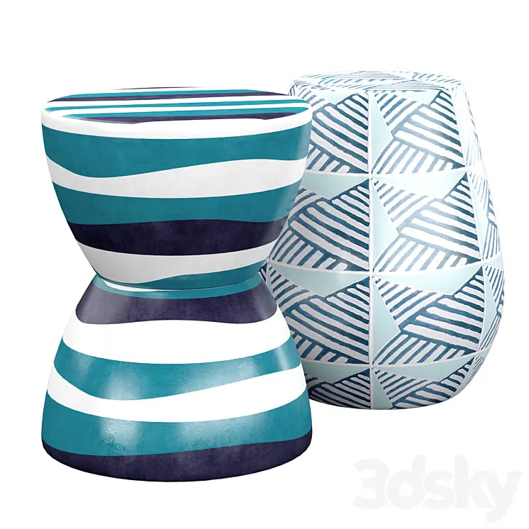 Kameron Ceramic Stool by Anthropologie 3DSMAX Model