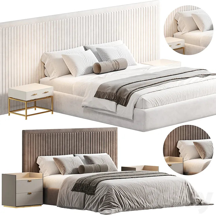 KAMIA Bed by cazarina 3DSMAX Model
