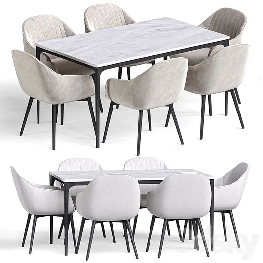 Kanto dining table and Kave home 3DSMAX Model