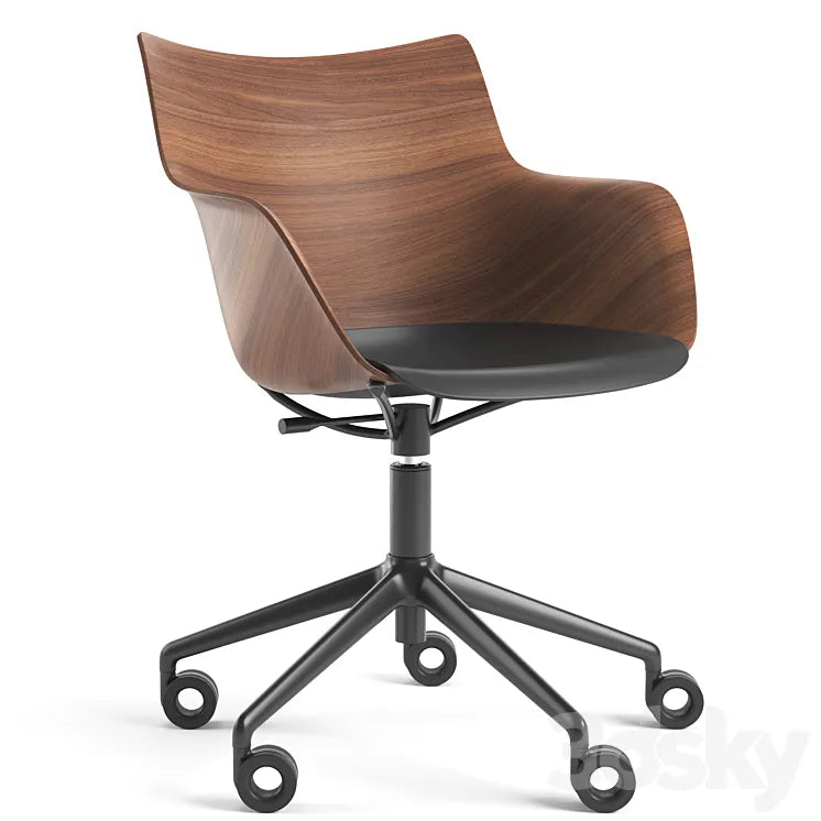 Kartell Q/Wood Chair 3DSMAX Model