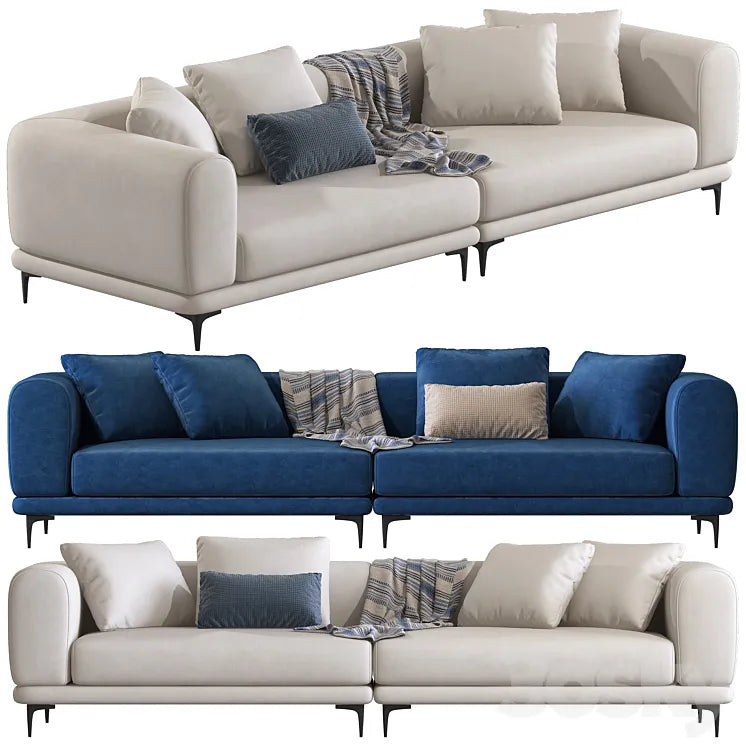 Kaseta Upholstered Sofa 3DSMAX Model