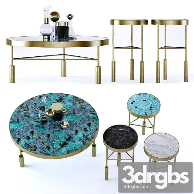 Kelly wearstler sedona tables 2 3D Model Free