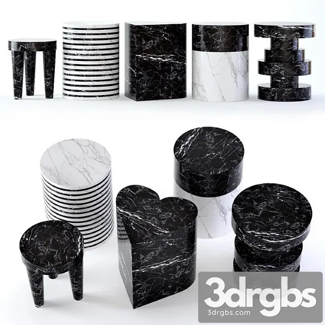 Kelly wearstler stools 2 3D Model Free
