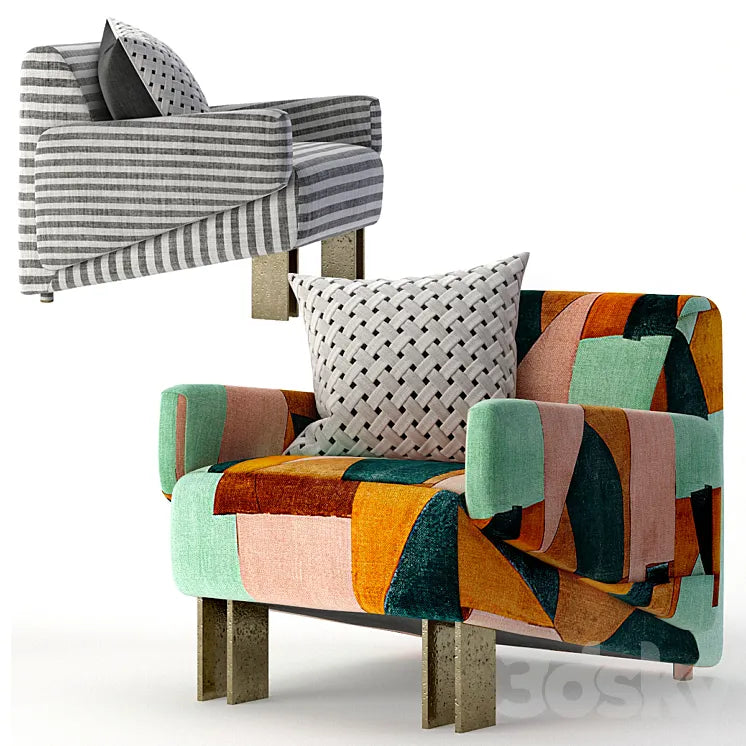 Kelly Wearstler Zephyr Club Chair 3DSMAX Model