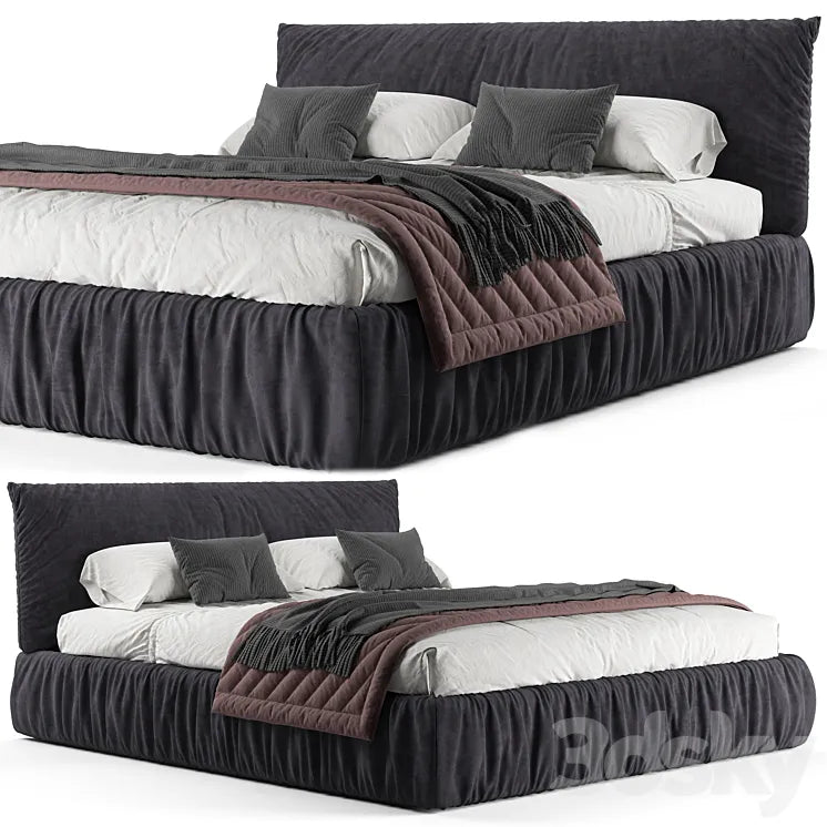 Kemi Bed  wood soft 3DSMAX Model