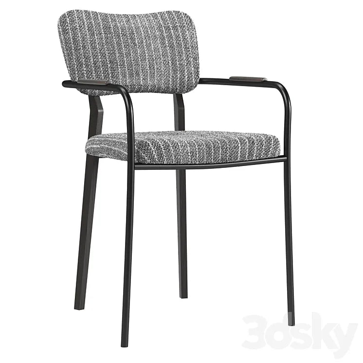 Klee Gray Bouclé Dining Chair 3DSMAX Model
