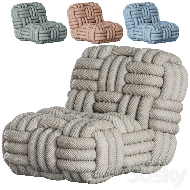 Knitty Lounge Chair by Moooi 3DSMAX Model