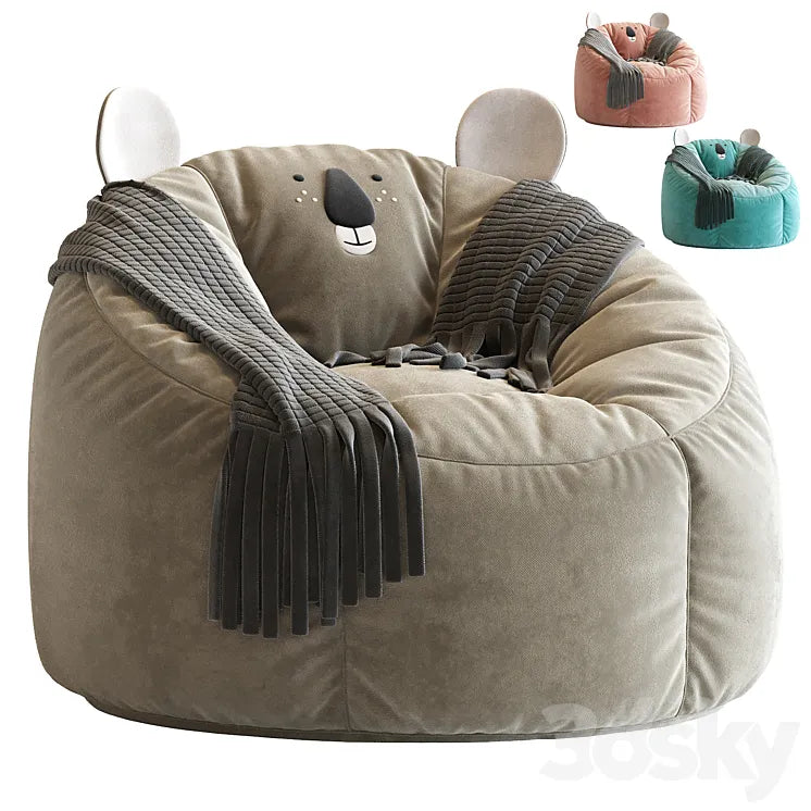 Koala Bean Bag Chair 3DSMAX Model