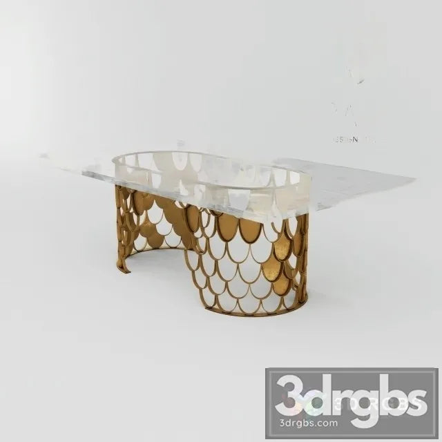 Koi Dining Table 3D Model Free