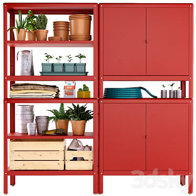 KOLBJORN Bookcase with 2 cabinets | IKEA 3DSMAX Model