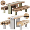 KONG Outdoor Sectional Bench and Table by Vestre 3DSMAX Model