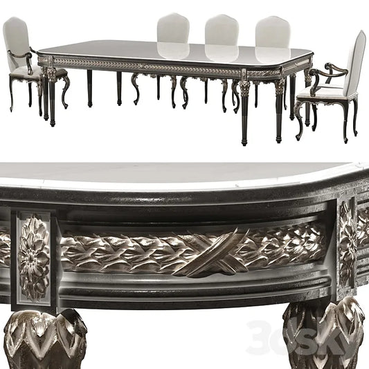 kosovart victoria dining table and chair 3DSMAX Model