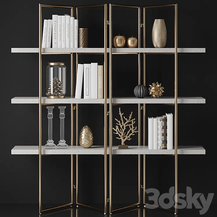 Kupa Concrete Bookcase  3DSMAX Model