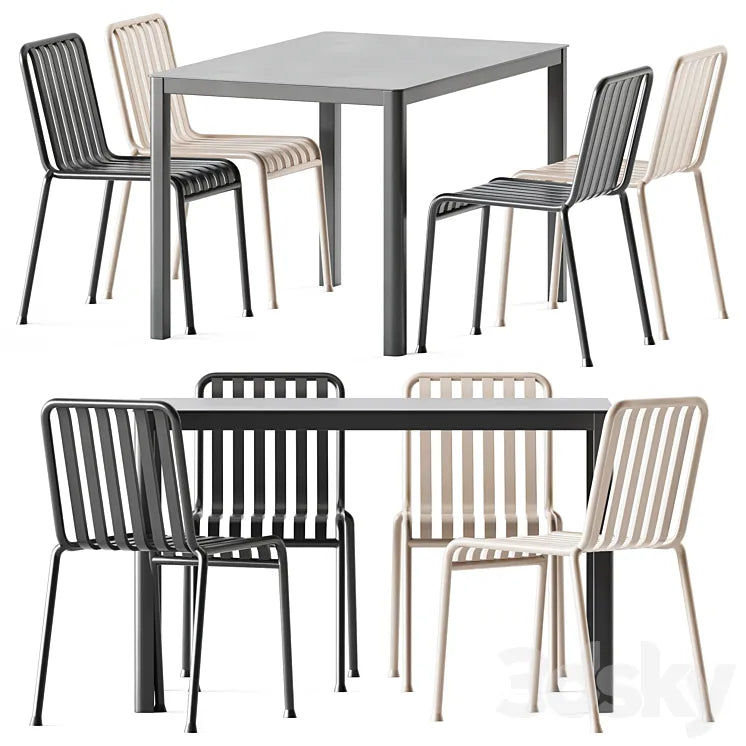 La Table by Arrmet and Palissade Chair by Hay 3DSMAX Model