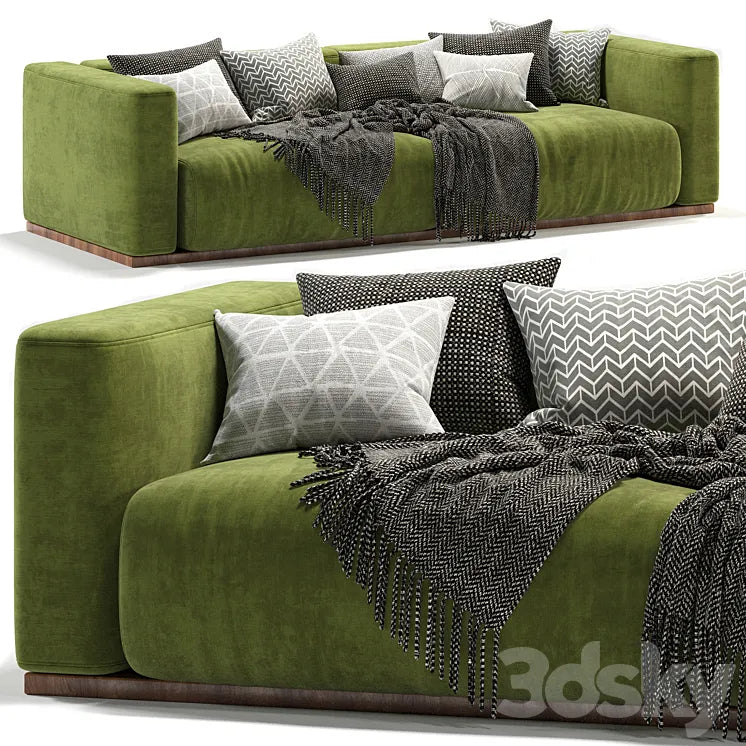 Lario Flexform double sofa-green 3DSMAX Model