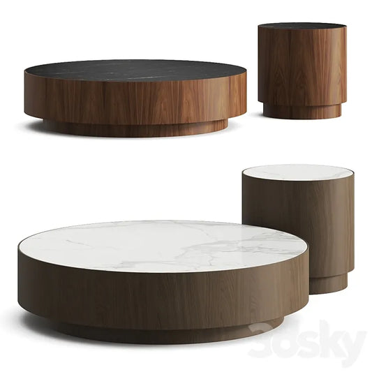 Laskasas Gold Coffee and Side Table 3DSMAX Model