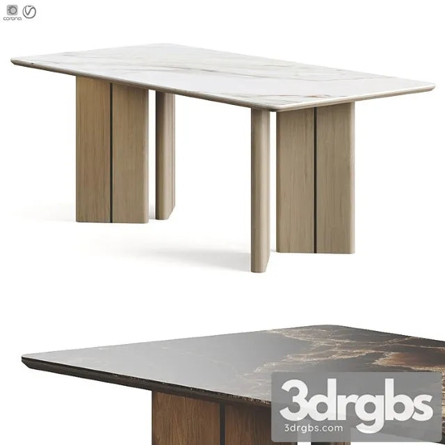 Laskasas Ponza Dining Table 3D Model Free
