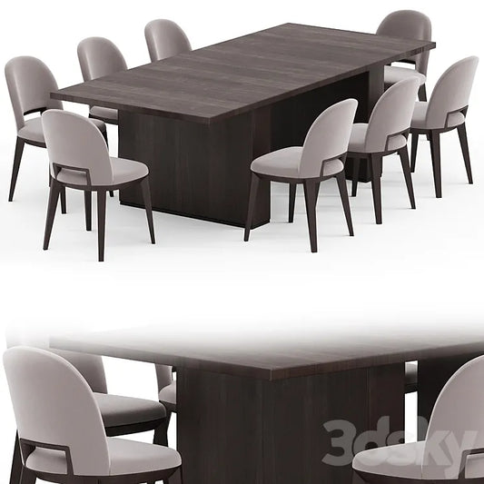 Laura Meroni MARGARET TABLE CHAIR 3DSMAX Model