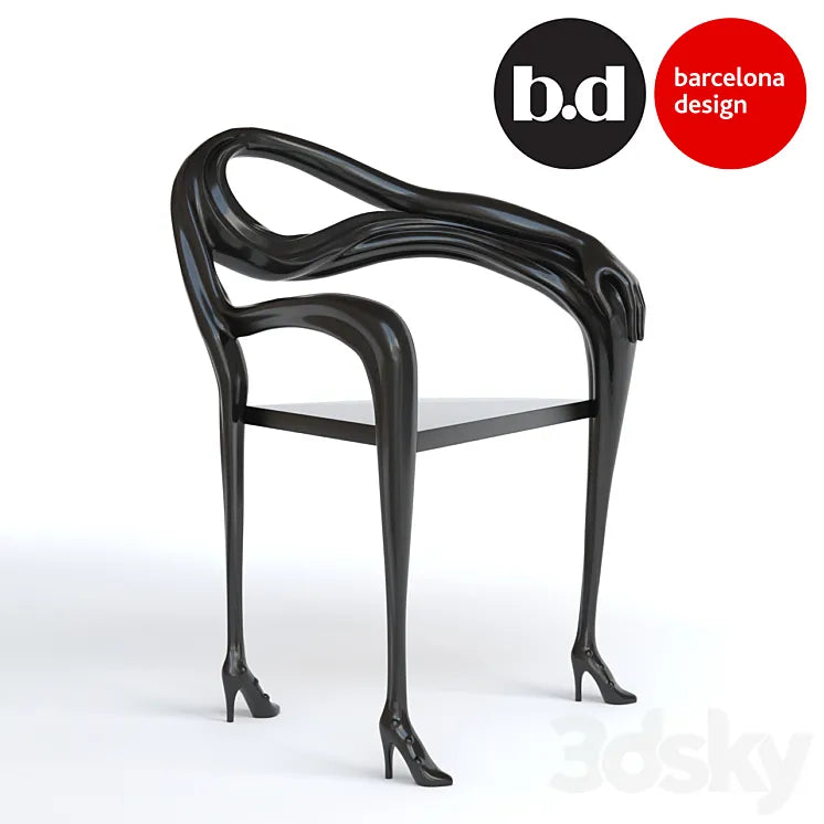 Leda Armchair sculpture Black Label 3DSMAX Model