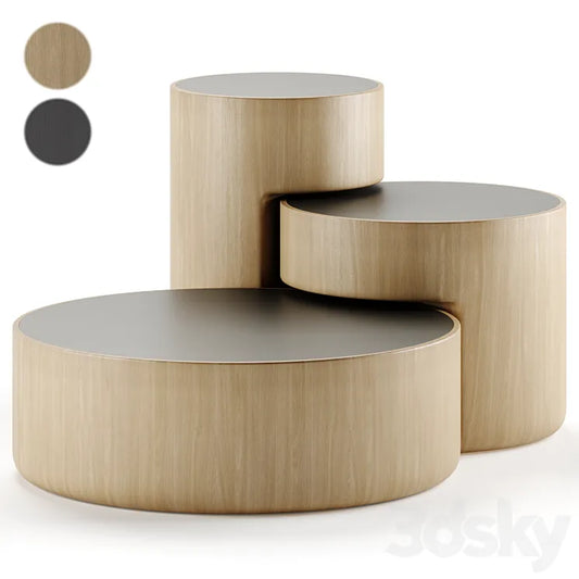 Levels Set of 3 Nesting Tables by Dan Yeffet & Lucie Koldova 3DSMAX Model