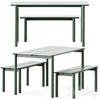 Linear Steel Garden Set L 140cm Table and Bench by Muuto 3DSMAX Model