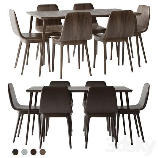LISABO Table and ODGER Chair ikea 3DSMAX Model