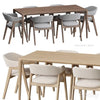 Lisbon Chelsea table and chairs Deephouse 3dsMax Model