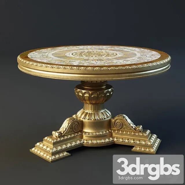 Little rettangular table 3D Model Free