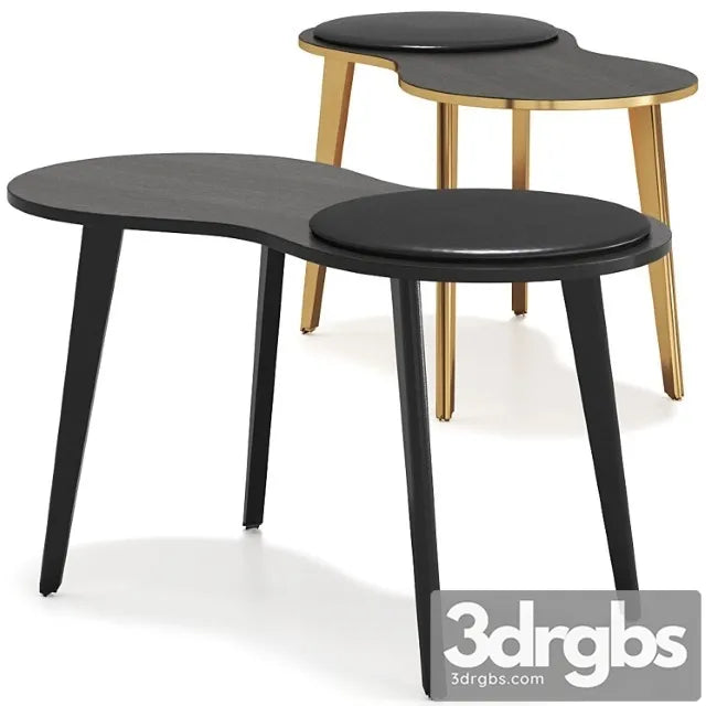 Living Divani Imago Wooden Stool Coffee Table 3D Model Free
