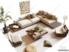 Living Room 3D Interior Scene Model – Wabi Sabi Style – 264