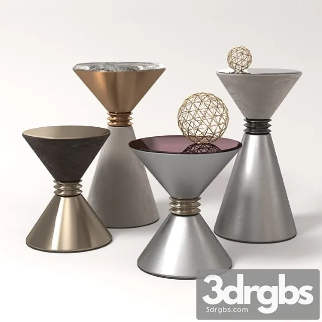 Longhi angie small modular tables 2 3D Model Free
